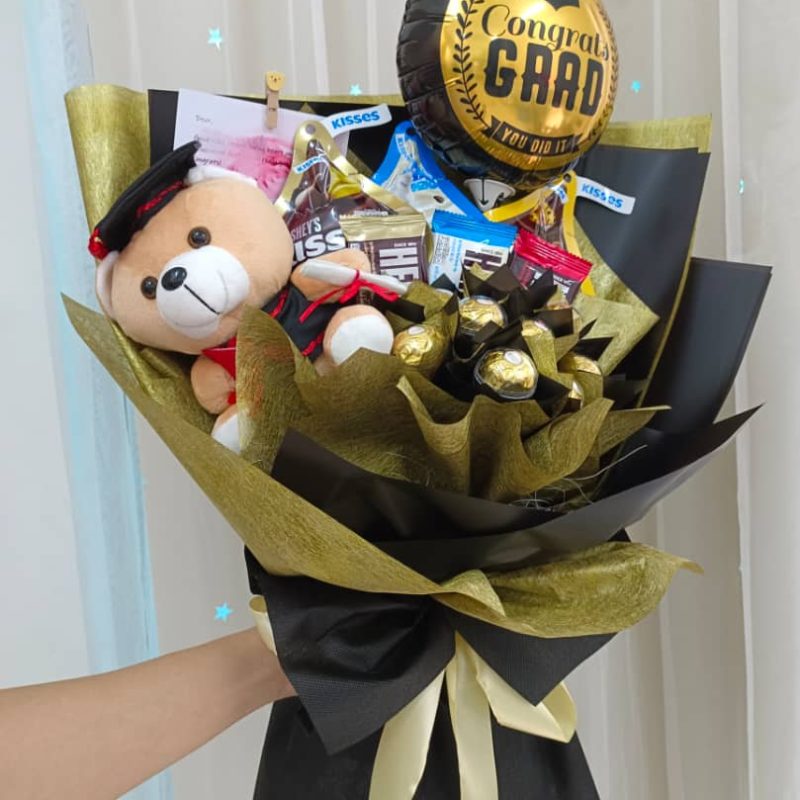 Chocolate Graduation Bouquet – Perfect Gift | Florist in Kajang