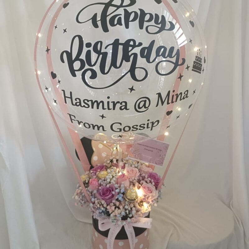 Minnie Mouse Hot Air Balloon Box | Florist in Kajang
