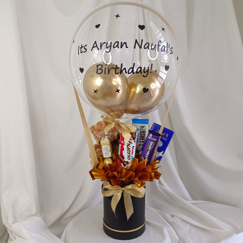 Cutie Bear Hot Air Balloon – Chocolate & Teddy Gift | Florist in Kajang