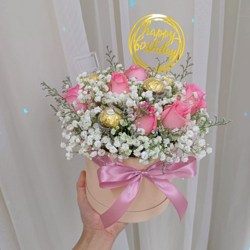 Flower Bouquet Cherry Pink