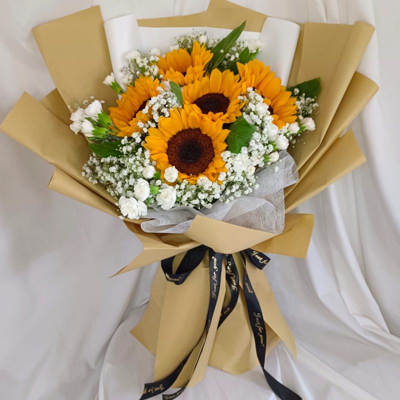 Old Style Sunflower Bouquet – Classic & Elegant | Florist in Kajang