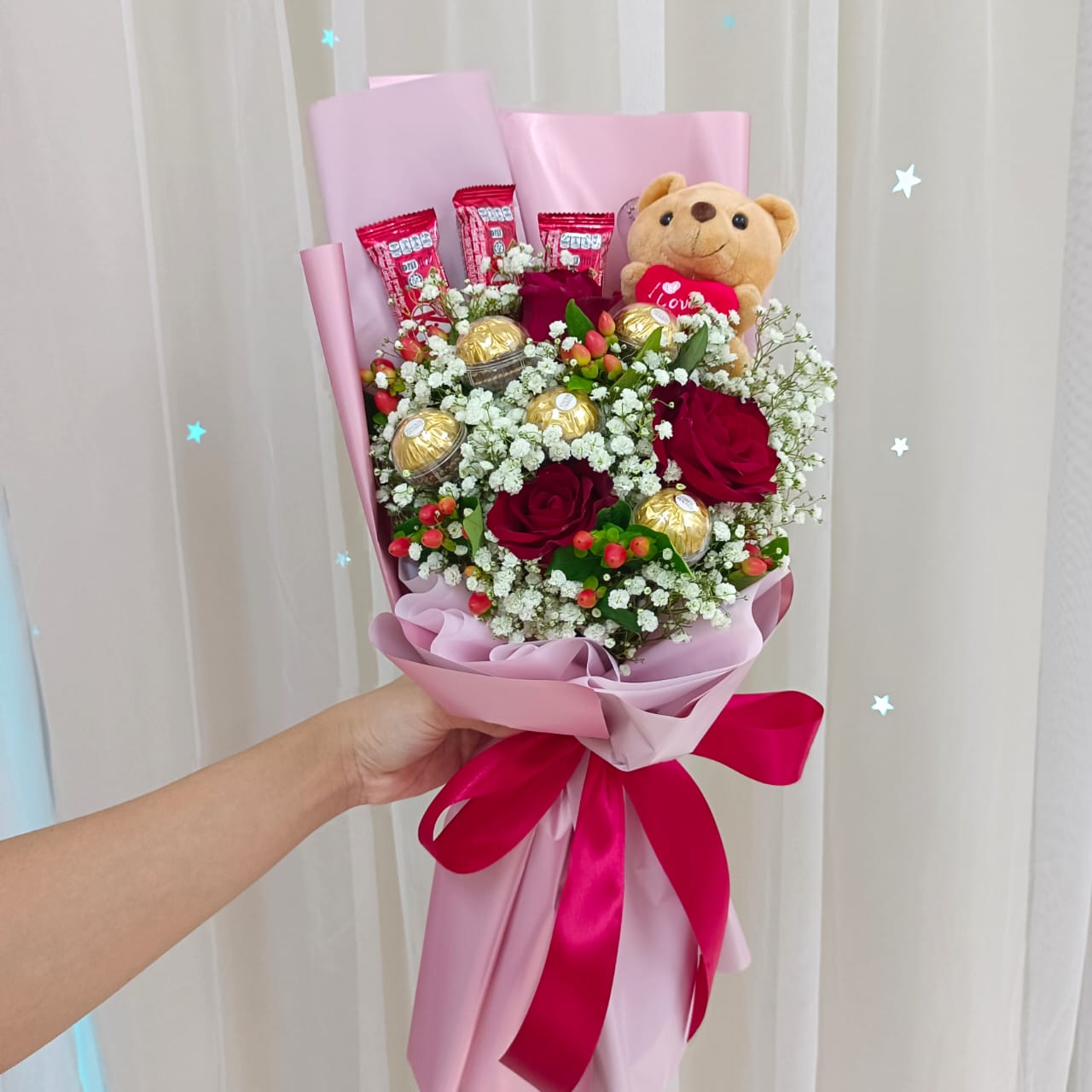 Bear on sale rose bouquet