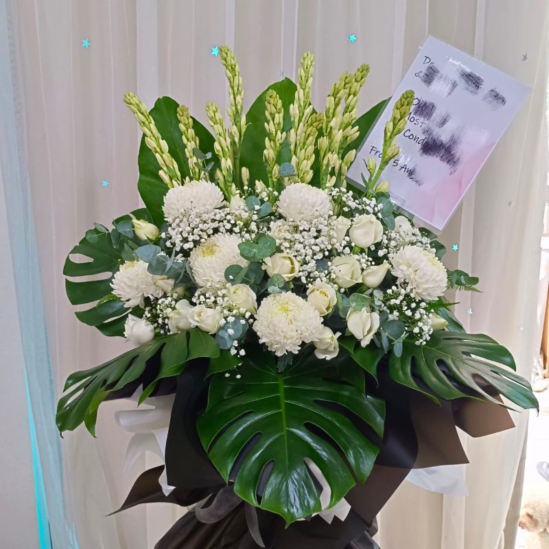 Condolence Stand | Sympathy Flower Arrangement | Florist in Kajang