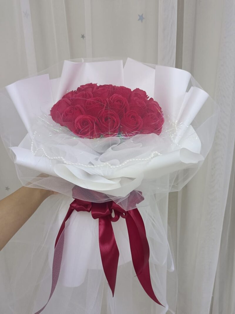 Petal Paradise – 24 Red Soap Roses | Florist in Kajang