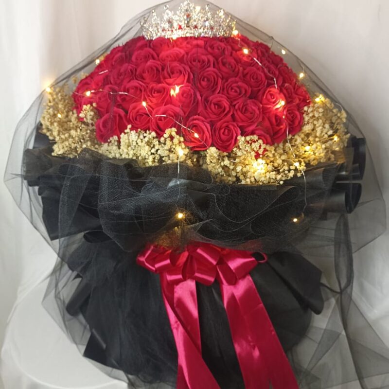 Dazzling Delights – 99 Red Soap Roses | Florist in Kajang