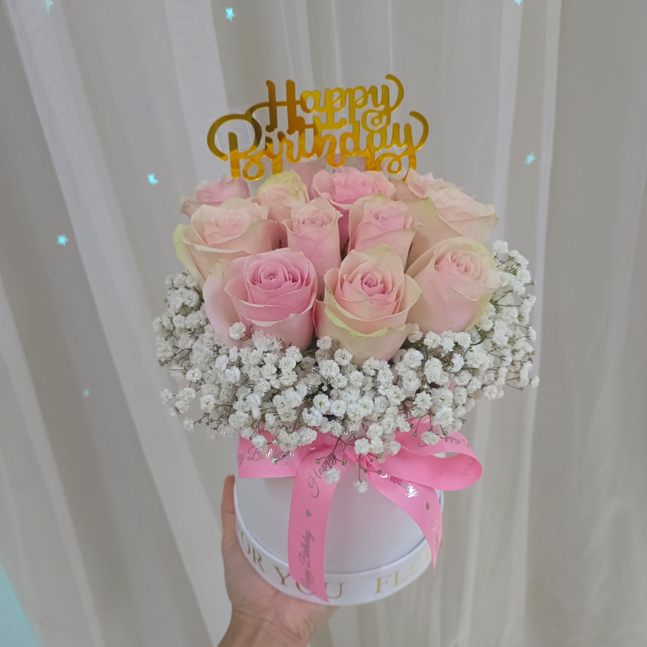 Flower Bouquet Pink Athena Roses