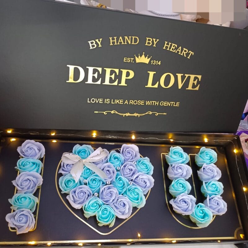 Deep Love Mixed Blue Soap Roses – Florist in Kajang