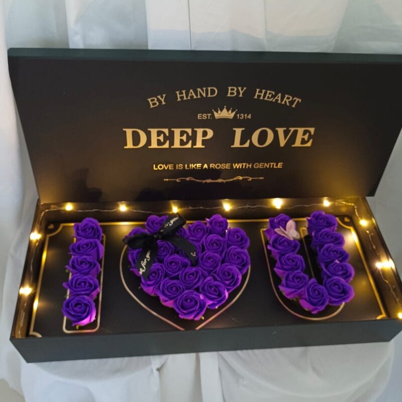 Valentine's Collection 2025 Deep Love Purple Mauve Soap Roses