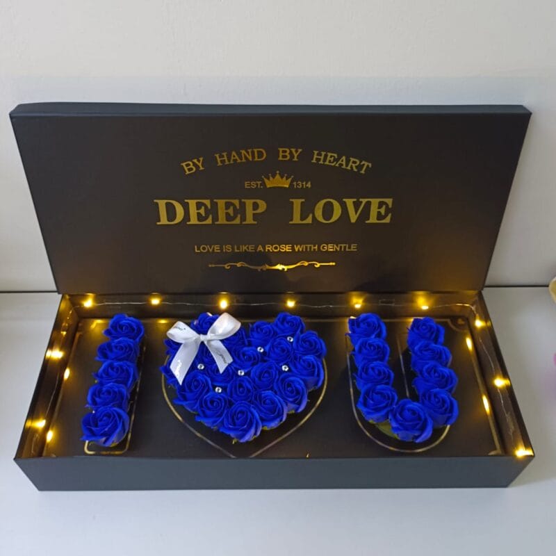 Deep Love Royal Blue Soap Roses – Florist in Kajang