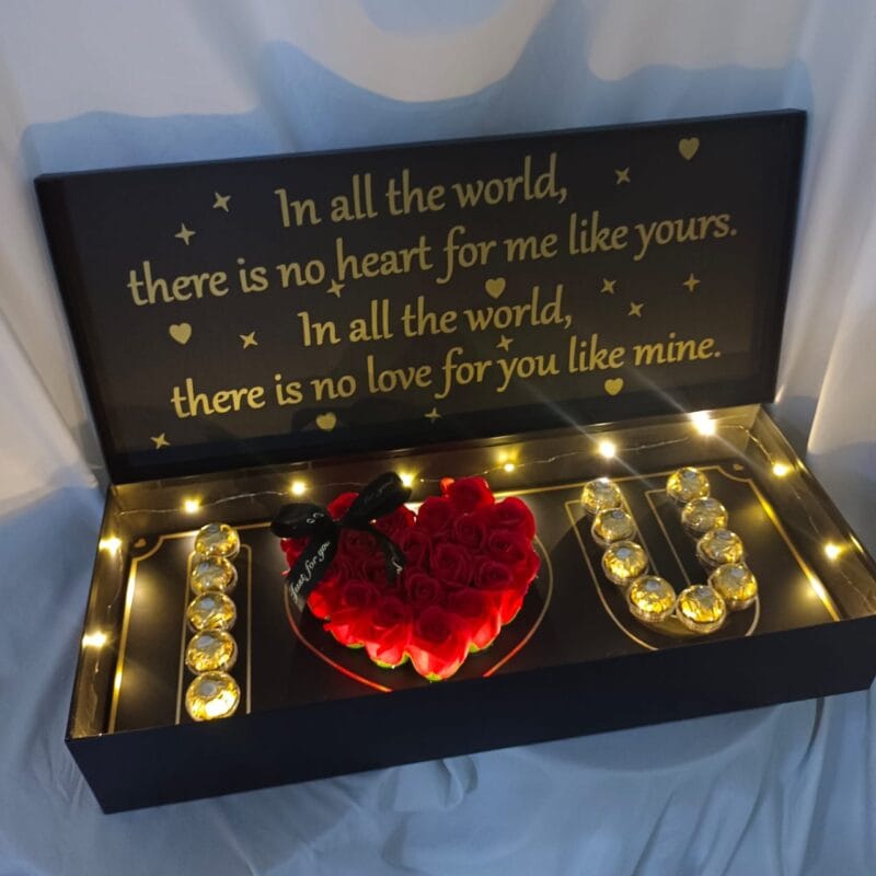 Deep Love Perfect For You – Soap Roses & Ferrero | Florist in Kajang