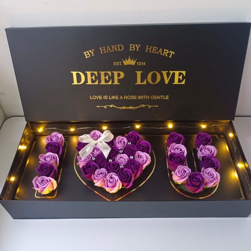 Deep Love Mixed Purple Soap Roses – Florist in Kajang